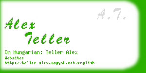 alex teller business card